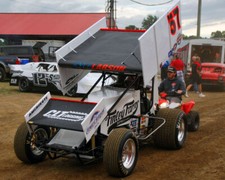 KYLE LARSON 57 FINLEY FARMS SPECIAL WoO SPRINT CAR 8X10 GLOSSY PHOTO A5