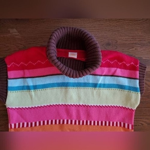 GYMBOREE Girls Medium 7/8 bright striped short-sleeved sweater - Picture 4 of 7