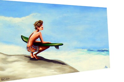 large Surfing Canvas print  Last Man Stand by Andy Baker