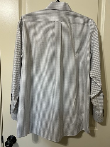 Rountree & Yorke Gold Label fitted non-iron EZ Wash Shirt Gray check 16.5/33 - Picture 3 of 5