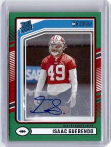 2024 Donruss Isaac Guerendo Rated Rookie RC Green Auto San Francisco 49ers #336