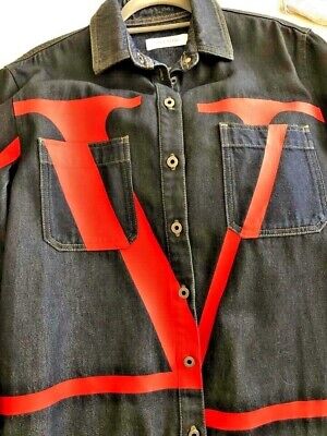 Valentino Red V LOGO denim jacket M | eBay Valentino Red V LOGO denim jacket M | eBay
