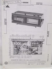 Vtg Sams Photofact Folder Radio Parts Manual Soundesign Model 3468 Flip Clock