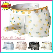 Men Flowers Boxer Pouch Briefs Penis Sheath Trunks Underpants Shorts Underwear