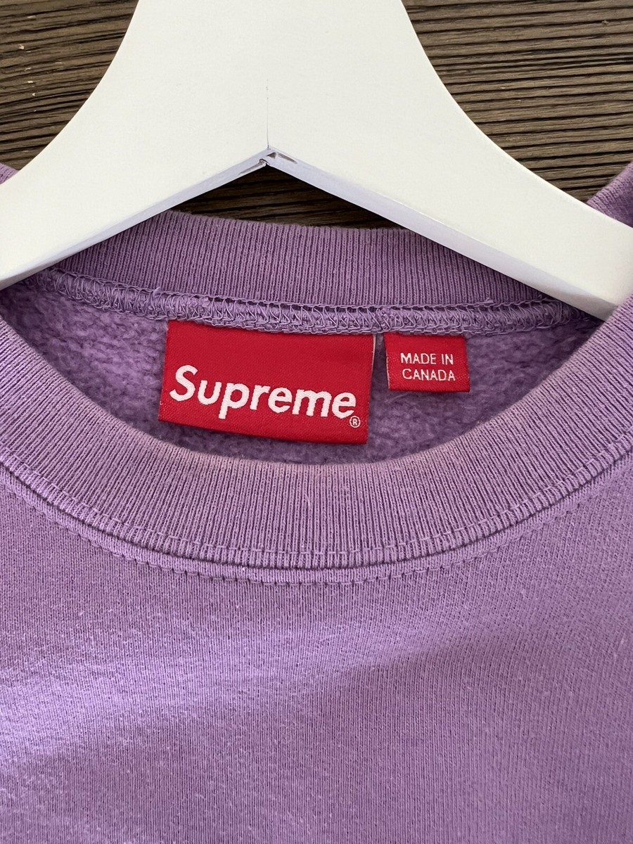 Supreme FW20 Small Box Logo Crewneck Sweatshirt Violet Size Supreme FW20 Small Box Logo Crewneck Sweatshirt Violet Size