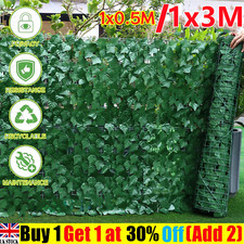 Image of 3m/1m Artificial Ivy Leaf Hedge Rolls Privacy Fence Screen Wall Landscape Screen