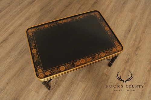 Wellington Hall Chinoiserie Decorated Faux Bamboo Coffee Table - Picture 10 of 14