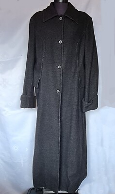 COAT ITALY VINTAGE RENE LEZARD GRAY CASHMERE BLEND WOMENS JACKET US14 EU42