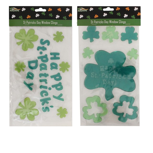 Download St Patricks Day - Decorations, Novelty - 2 Packs Window ...