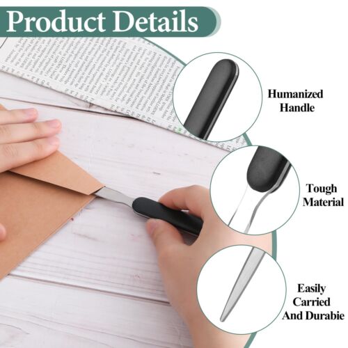 2 Pcs Letter Opener Stainless Steel Envelope Slitter Lightweight Mail Envelop... - Picture 2 of 7