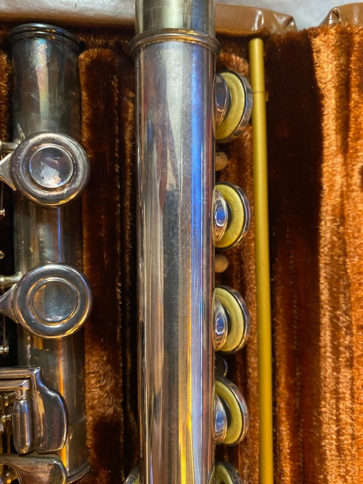 Flauta Artley 18-0 "C" de colección níquel plata - Nogales AZ EE. UU. con estuche Foto 4 de 4