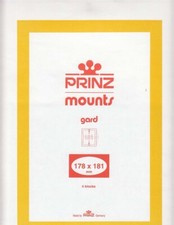 Prinz Stamp Mounts 178x181 Black Back For Cranes New Pack Of 4 Scott Blocks