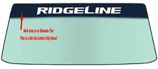 FIT HONDA RIDGELINE VEHICLE WINDSHIELD BANNER GRAPHIC DECAL WIT APPLICATION TOOL
