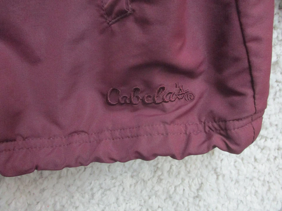 Cabelas Jacket 2XL XXL Red Full Zip Pockets Fleece Lined Windbreaker Logo Mens - Image 4 of 4