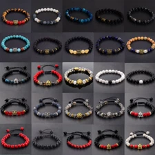 8mm Natural Round Gemstone Bead Handmade Beads Men Women Bracelets Jewelry
