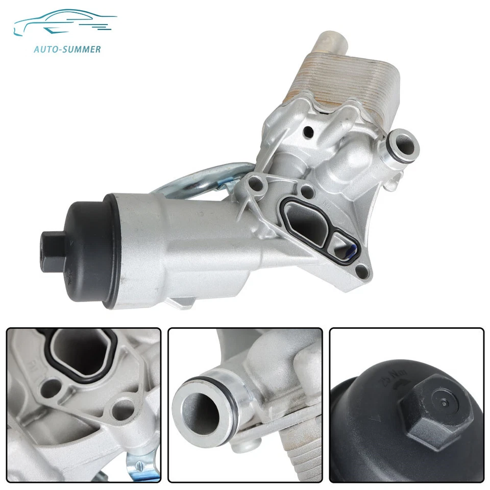 Adaptador de carcasa de filtro de enfriador de aceite de motor para Chevy Cruze Sonic Trax 1,4 L Turbo Foto 3 de 4