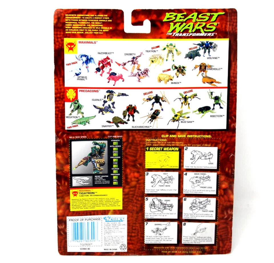 Transformers: Beast Wars "TIGATRON" RARE Action Figure PREOWNED - Image 2 of 4