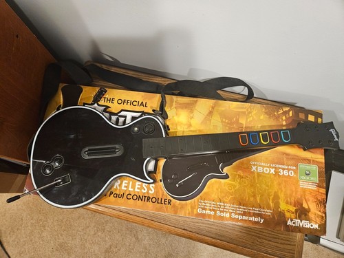 TESTED Official Xbox 360 Guitar Hero Wireless Les Paul Controller With Box - Afbeelding 2 van 4
