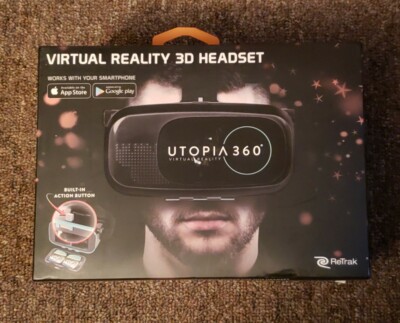 ReTrak Utopia 360° Virtual Reality Headset for Smartphones w/ Remote, Bluetooth 