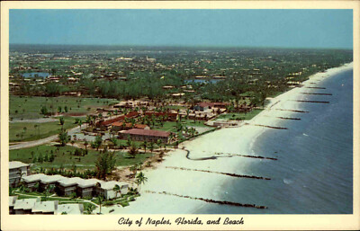 FLORIDA Naples Beach color Postcard America Amerika Postkarte USA ~1960/70