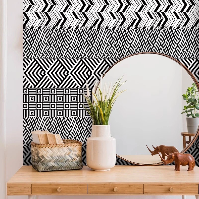 7X Nordic Waterproof Wall Door Stickers Boho Bathroom Cabinet Wallpaper 21 100cm - Image 3 of 4