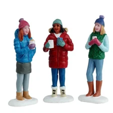 Lemax Christmas Village Figurine - Hot Cocoa With Friends, Set Of 3