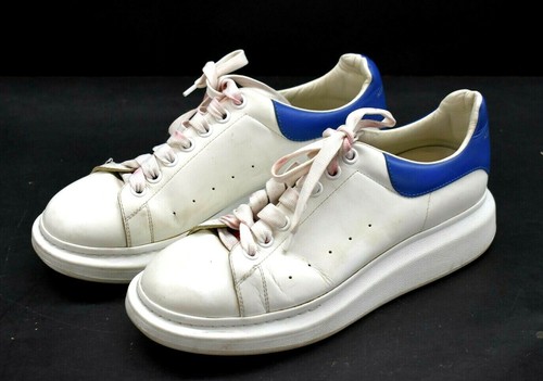 Alexander McQueen Mens White \u0026 Blue Oversized Sneaker Lace Up Italian 42 |  eBay