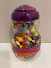 B Jeweled Pop Arty Snap Beads Jewelry Crafts Kids Bead Kit Jar Bracelet necklace