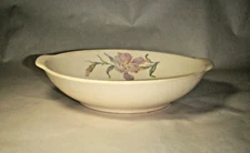 UNIVERSAL BALLERINA INDIVIDUAL SERVING SALAD BOWL IRIS FLOWER MULTICOLOR HANDLES