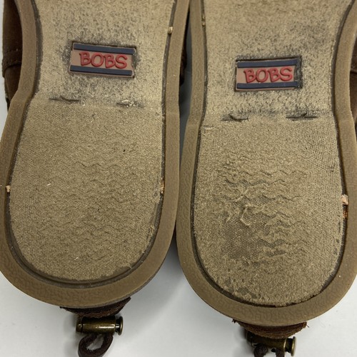 Bobs Womens US 7.5 Skechers Memory Foam Slip On Shoes Flat Loafer Brown - Picture 9 of 11