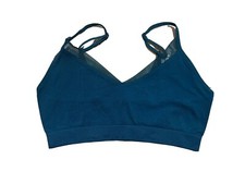 Women's Seamless and Mesh Bralette - Auden Teal XS, Blue