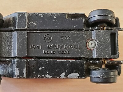 1979 Vintage Zee Toys Red 1941 Vauxhall Classic Car D72 Hong