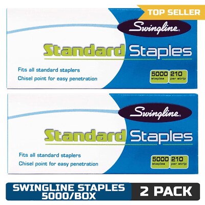 Swingline Standard Staples, 1/4'' Length, 5000/Box