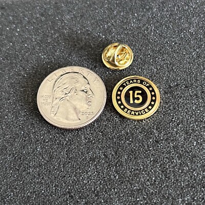 Employee Award 15 Year Generic Gold Tone Pin Pinback #44725