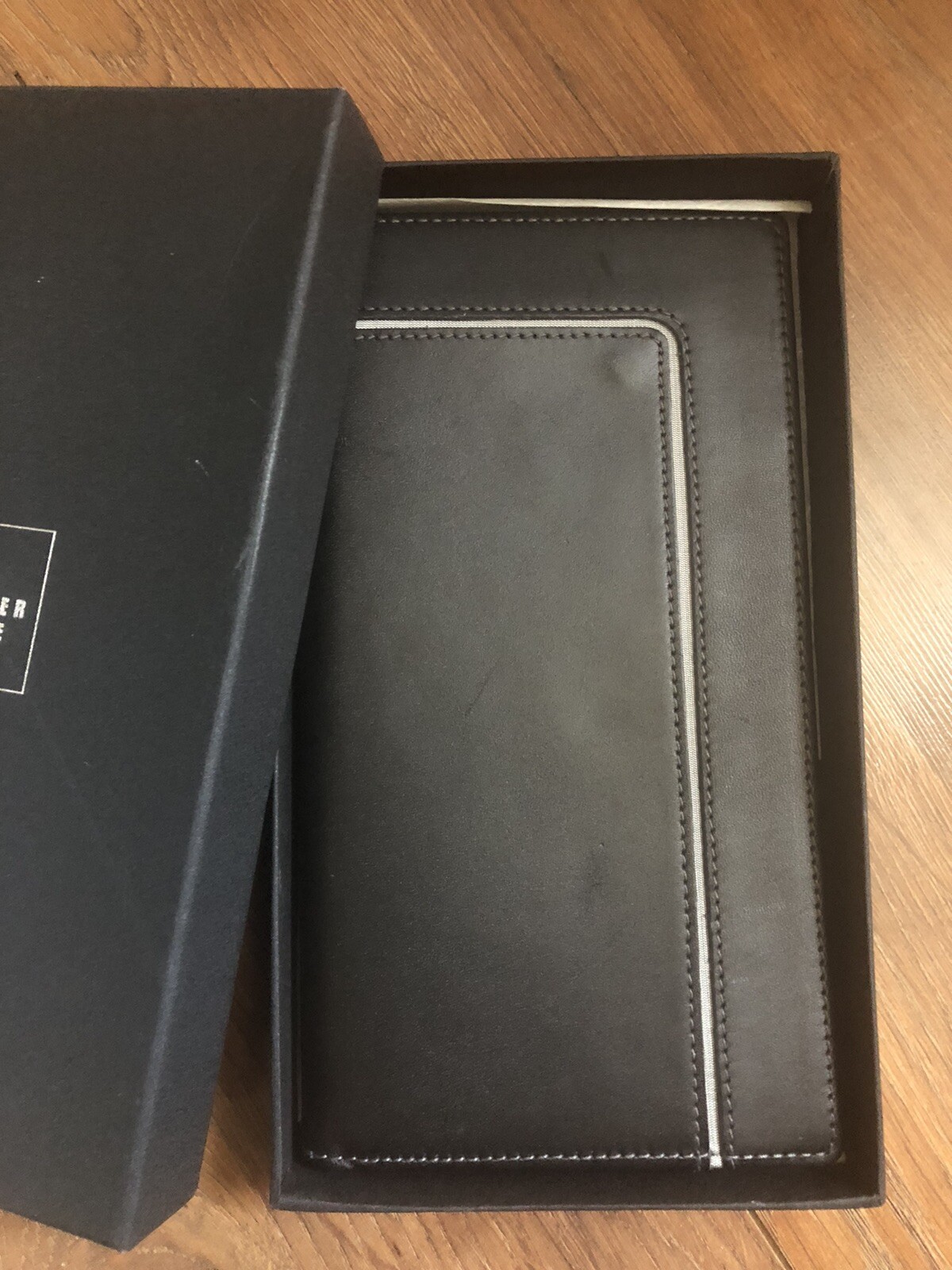 Sharper Image Genuine Leather Passport Holder Wallet Case New in Box  -image