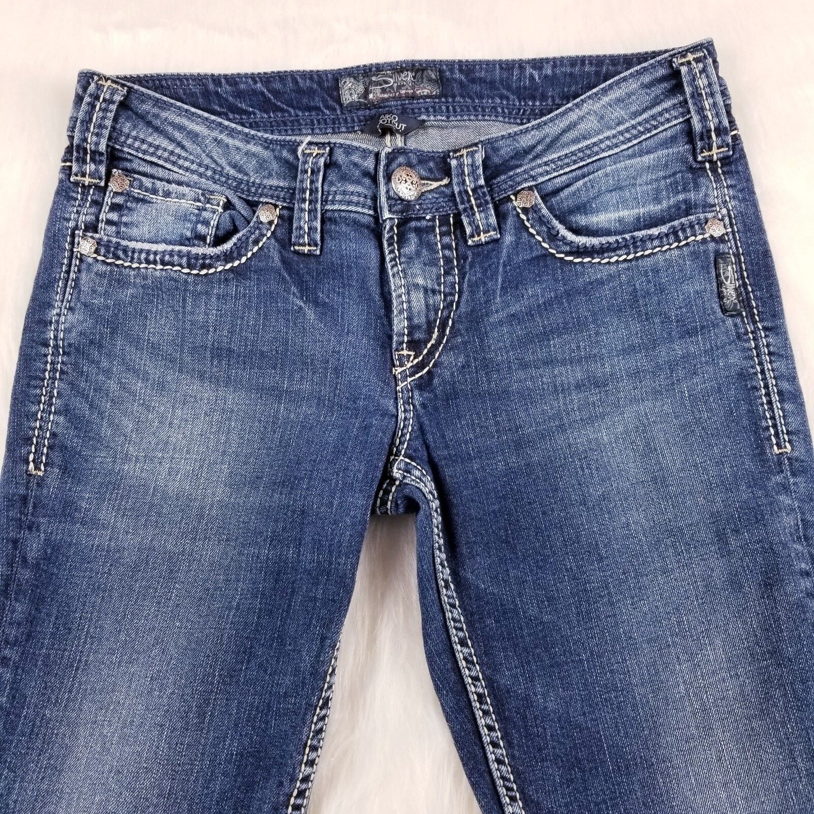 Silver Aiko Bootcut Women's Jeans Size 29/29 Measured 31x27 | eBay