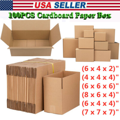 100PCS Cardboard Paper Box Mailing Pack Sturdy Corrugated Carton Moisture Proof
