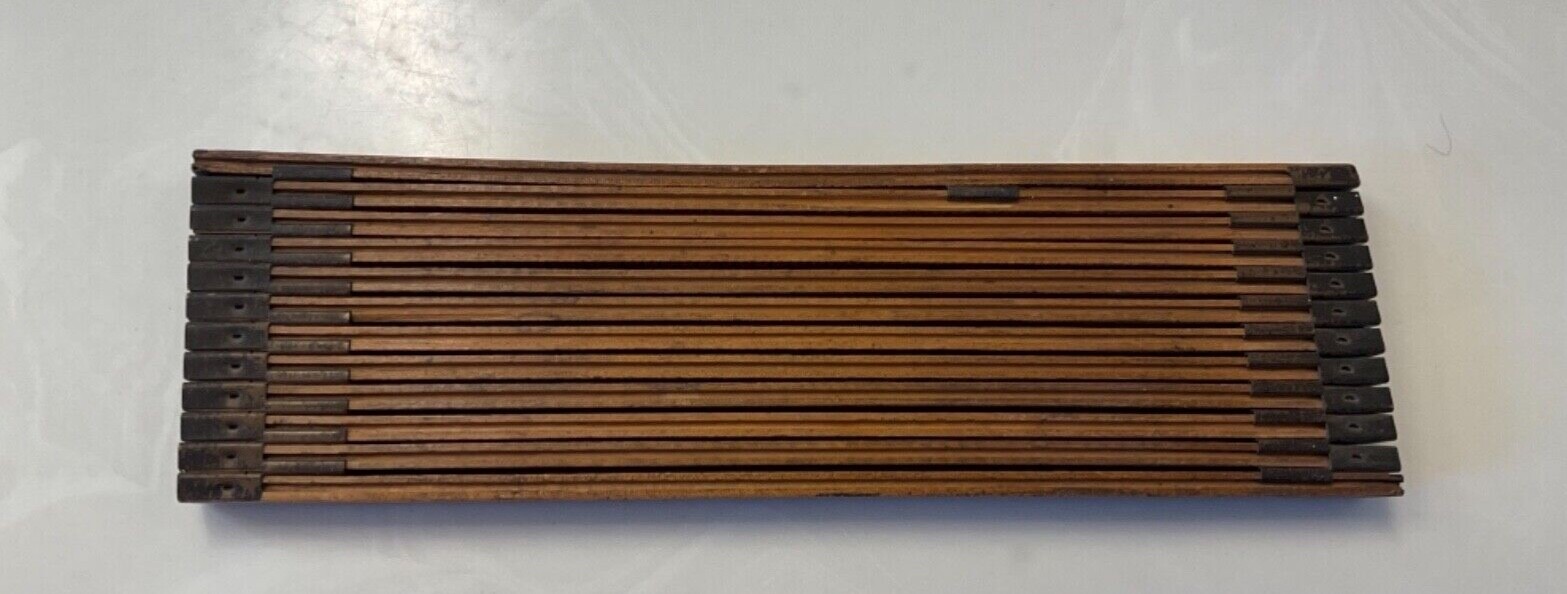Antique INTERLOX Master Slide 6’ Wooden Ruler No.106 Good Condition ...