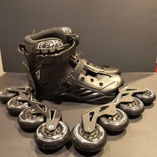 LIKU Adult Inline Skates Black Hard Shell Boot Size Range EU 42-44 US Men 8.5-11