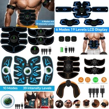 EMS Abdominal Muscle Toning Trainer ABS Stimulator Toner Fitness Binder Gym Belt