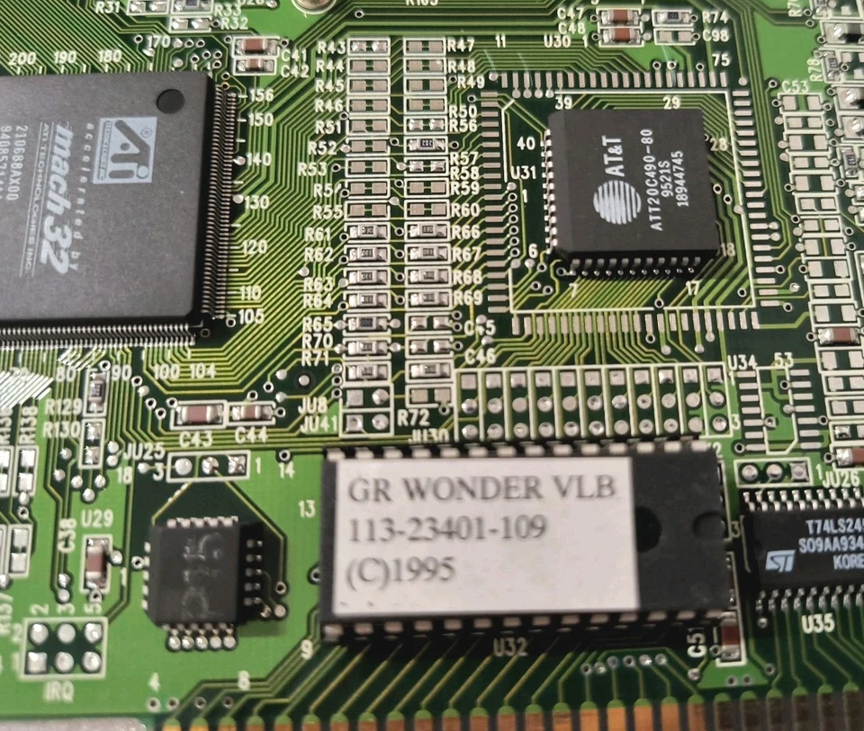 RARE 1995 ATI MACH 32 GR WONDER VLB 512K EXP 1MB LOCAL BUS VGA CDD EXM229 MXB156 - Image 3 of 4
