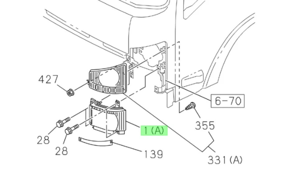 8975579241 Faro ISUZU 2022-2024 lado del conductor 97557924 Foto 3 de 3