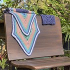 HandmadeSparks_Luxury Seastone Sigil Scarf 100% Bamboo Mint Navy Slate O/S — photo 4