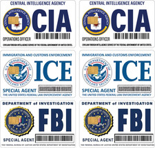 6-Pack ICE CIA FBI Credit Card Skin Sticker B...