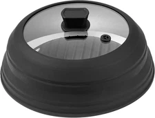 Microwave Splatter Cover & Mat, 10.8" Collapsible Microwave Lid for Food, 500°F 