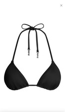 SKIMS Swim Triangle Bikini Top   Onyx Black  Size M