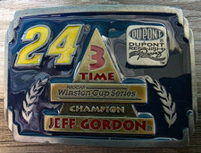 VTG 1998 Nascar Winston Cup 3 Time Champion JEFF GORDON 24 Belt Buckle Dupont