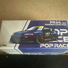 POP RACE PR64-365 Pandem Honda Civic EG6 1992 1:64 Diecast Blue Unopened Box