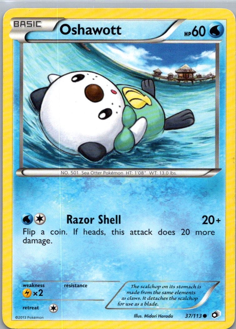 Pokemon TCG Oshawott 37/113 Legendary Treasures NM