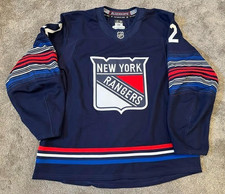 2024-25 Jonny Brodzinski New York Rangers Game Used Worn Third NHL Hockey Jersey